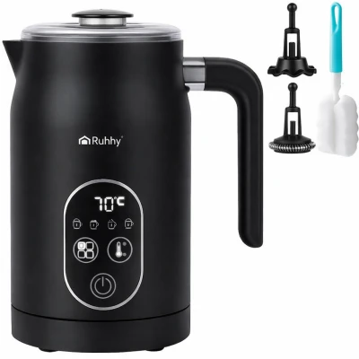 Ruhhy 26649 Napěňovač mléka s LCD displejem 500 W, černý