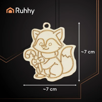 Ruhhy 26471 Sada dřevěných vánočních ozdob na vybarvení, 24 ks