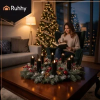 Ruhhy 26382 Sada LED svíček na baterie 15 cm, 12 ks, černé 