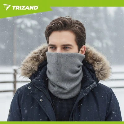 Trizand 20674 Pánsky zimný nákrčník, sivý