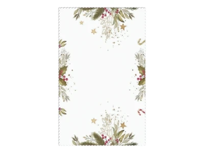 Ruhhy 26378 Vánoční ubrus 220 x 140 cm, bílý s potiskem