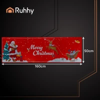 Ruhhy 26464 Vianočný koberec s motívom Veselé Vianoce 160 x 50 cm, červený