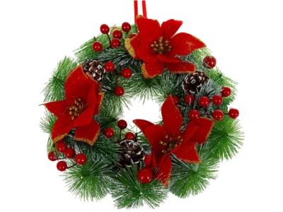 Ruhhy 26470 Vianočný veniec s ozdobami 30 cm