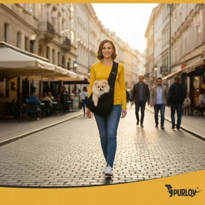 Purlov 26671 Přepravní taška pro psy a kočky, černá
