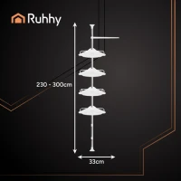 Ruhhy 26639 Teleskopická rohová polička, bílá