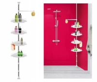 Ruhhy 26639 Teleskopická rohová polička, bílá