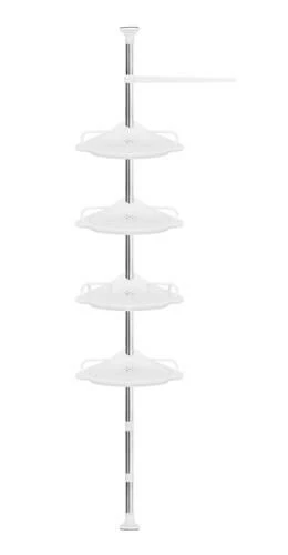 Ruhhy 26639 Teleskopická rohová polička, bílá