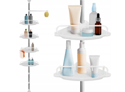 Ruhhy 26639 Teleskopická rohová polička, bílá