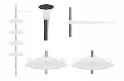 Ruhhy 26639 Teleskopická rohová polička, bílá