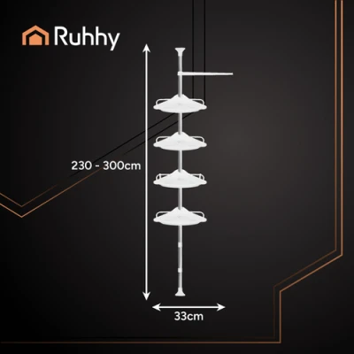 Ruhhy 26639 Teleskopická rohová polička, bílá