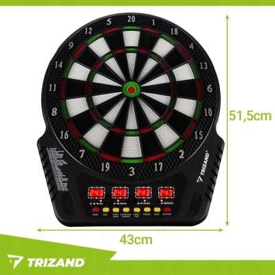 Trizand 26307 Elektronický terč na šípky s príslušenstvom 43 x 51,5 cm