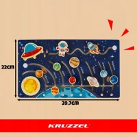 Kruzzel 26696 Drevená Montessori skladačka solárny systém