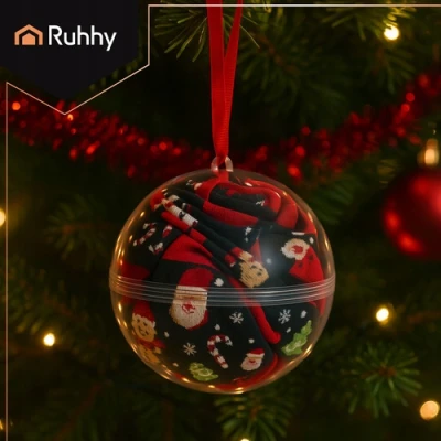 Ruhhy 26438 Vánoční ponožky v baňce, vel. 38 - 43, 3 páry