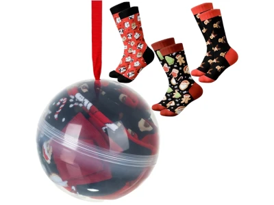 Ruhhy 26438 Vánoční ponožky v baňce, vel. 38 - 43, 3 páry