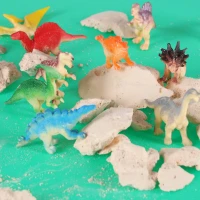 KIK KX2963 Sada pro malé archeology - dinosauří vejce, 12 figurek dinosaurů