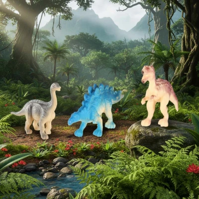 KIK KX2963 Sada pro malé archeology - dinosauří vejce, 12 figurek dinosaurů