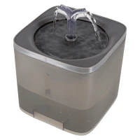 KIK KX2981 Fontána pro domácí mazlíčky 2000 ml, USB, šedá