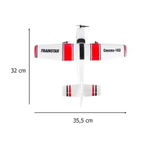 KIK KX2923 RC model letadla Cessna-182, 2,4GHz, bílé