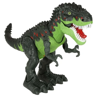 KIK KX9990 Dinosaurus T-REX so zvukmi a LED svetlami, zelený