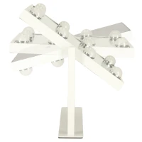 KIK KX3942 Kosmetické zrcadlo s LED osvětlením, 9 žárovek, USB, 25 x 30 cm