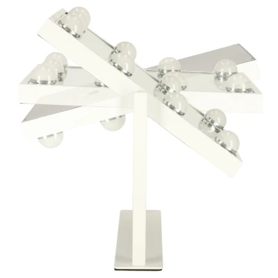 KIK KX3942 Kosmetické zrcadlo s LED osvětlením, 9 žárovek, USB, 25 x 30 cm