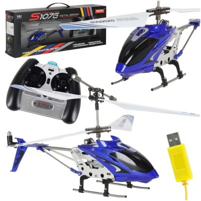Syma KX6560 RC vrtulník S107G s gyroskopem, dálkové ovládání, modrý
