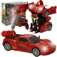 KIK KX3666 RC Robot Racer Transformer, na dálkové ovládání 2 v 1, červené