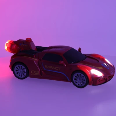 KIK KX3666 RC Robot Racer Transformer, na dálkové ovládání 2 v 1, červené