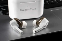 Kruger&Matz KMPM4 Bezdrôtové slúchadlá M4 PRO, Dual Driver TWS, Bluetooth 5.0, biele