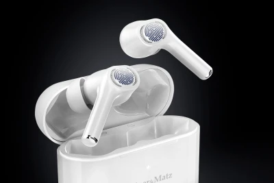 Kruger&Matz KMPM4 Bezdrôtové slúchadlá M4 PRO, Dual Driver TWS, Bluetooth 5.0, biele