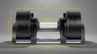 Rebel RBA-2332 Činka litinová nastavitelná 24 kg, 2 kg stupňovitě