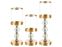 Ruhhy 26487 Sada svietnikov Glamour, 3 ks, zlatá