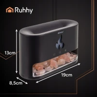 Ruhhy 26417 Aroma difuzér a zvlhčovač vzduchu s efektem krbu 250 ml, černý