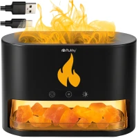 Ruhhy 26417 Aroma difuzér a zvlhčovač vzduchu s efektem krbu 250 ml, černý