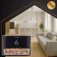 Ruhhy 26417 Aroma difuzér a zvlhčovač vzduchu s efektem krbu 250 ml, černý