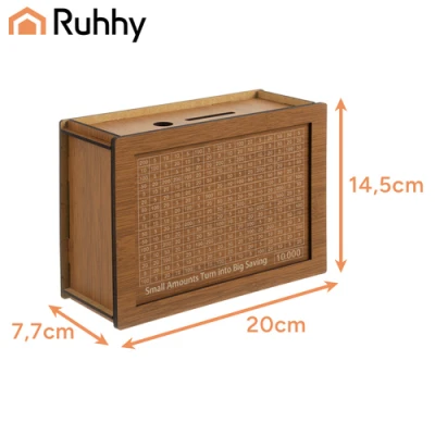 Ruhhy 24602 Dřevěná spořící pokladnička s výzvou