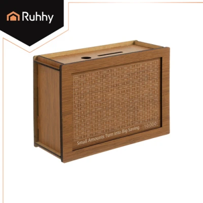 Ruhhy 24602 Dřevěná spořící pokladnička s výzvou