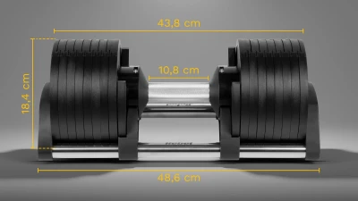Rebel RBA-2332 Činka litinová nastavitelná 36 kg, 2 kg stupňovitě