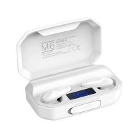 Kruger&Matz KMPM6 Bezdrôtové slúchadlá M6, Bluetooth 5.1 + EDR, 2200 mAh, biele
