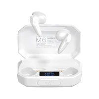 Kruger&Matz KMPM6 Bezdrôtové slúchadlá M6, Bluetooth 5.1 + EDR, 2200 mAh, biele