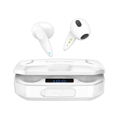 Kruger&Matz KMPM6 Bezdrôtové slúchadlá M6, Bluetooth 5.1 + EDR, 2200 mAh, biele