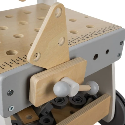 Kruzzel 24758 Dětská dílna s dřevěnými nástroji 3 v 1