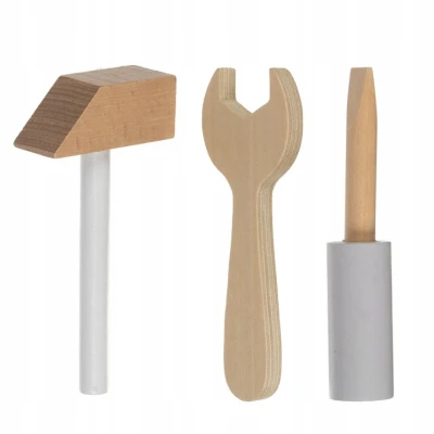 Kruzzel 24758 Dětská dílna s dřevěnými nástroji 3 v 1