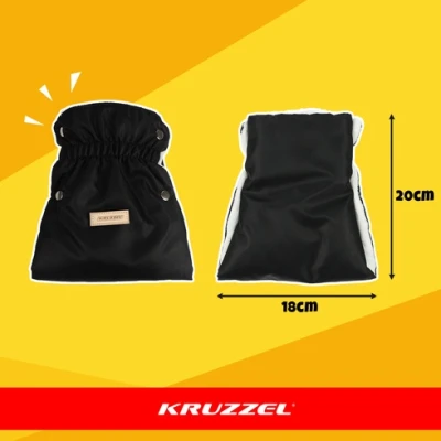 Kruzzel 25814 Rukavice na kočík, zateplené, čierne