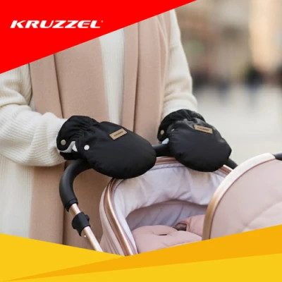 Kruzzel 25814 Rukavice na kočík, zateplené, čierne