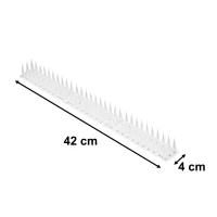 KIK KX3280 Ochranné hroty proti vtákom, 43 cm, 8 ks, biele
