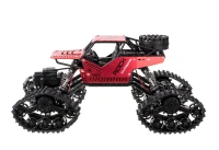 KIK KX6967 RC auto 2v1 Rock Crawler 4x4 - pásy i kola,1:16, 2,4 GHz, červené