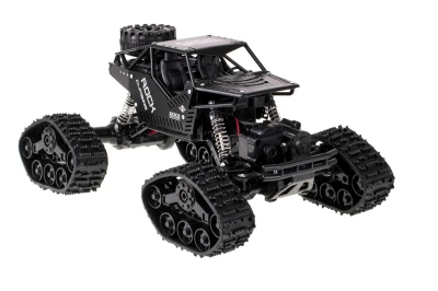 KIK KX6967 RC auto 2v1 Rock Crawler 4x4 - pásy i kola,1:16, 2,4 GHz, černé