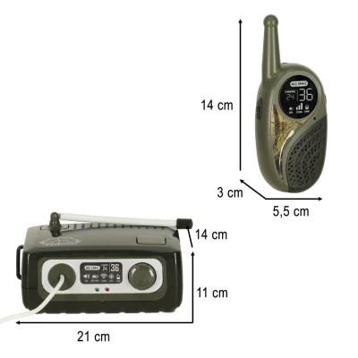 KIK KX3635 Vysílačky pro děti Walkie Talkie EXPLORER 3-Way, dosah 333 m, 2 ks, zelené
