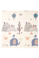KIK KX4503 Vzdelávacia skladacia obojstranná penová podložka sloníci, les, 180 x 200 cm